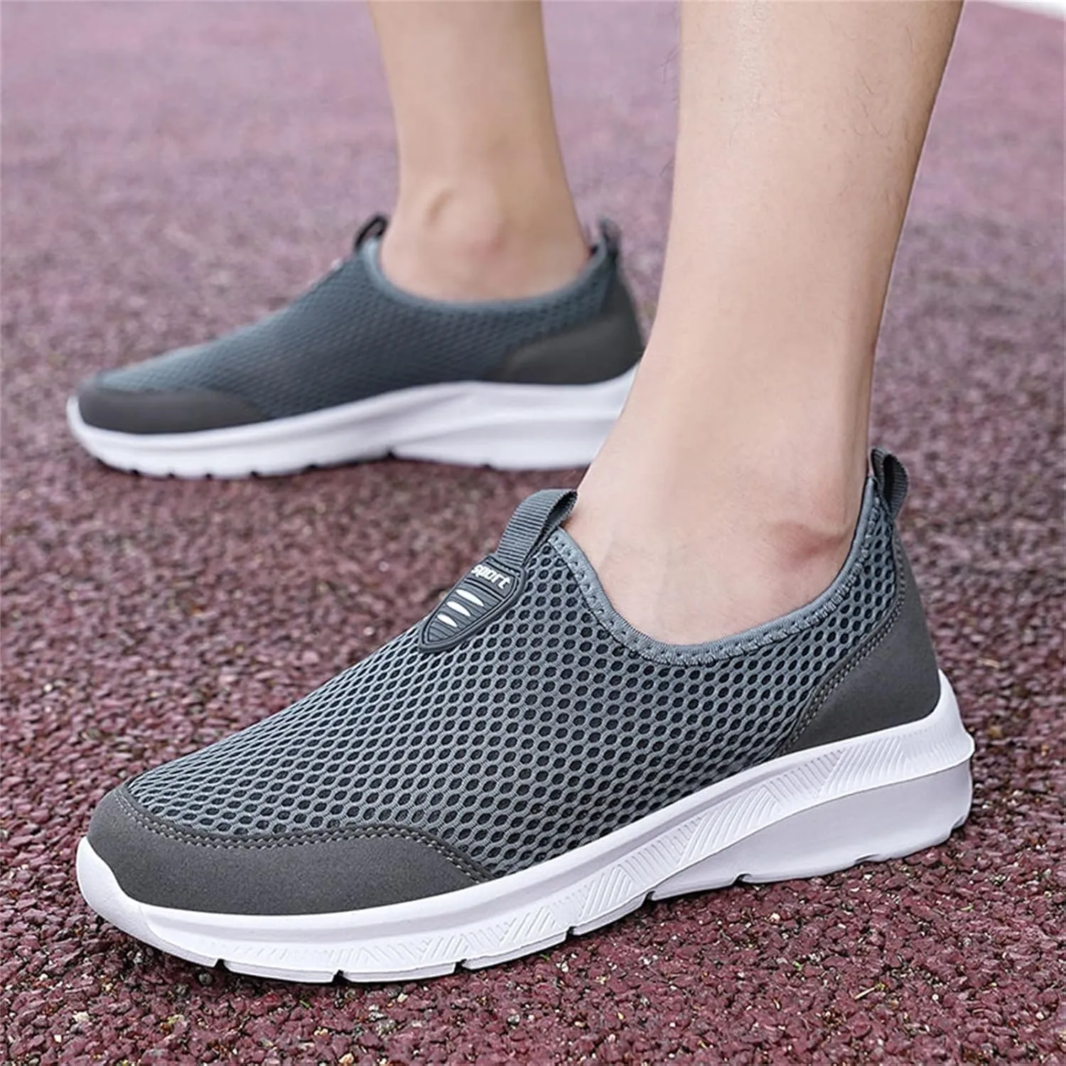 Women's Slip On Sneakers Casual Everyday Shoes Non Slip Work Shoes Women High Top Men's Casual Dress Shoes Chunky Sneakers Waterproof Tennis Shoe White Loafers