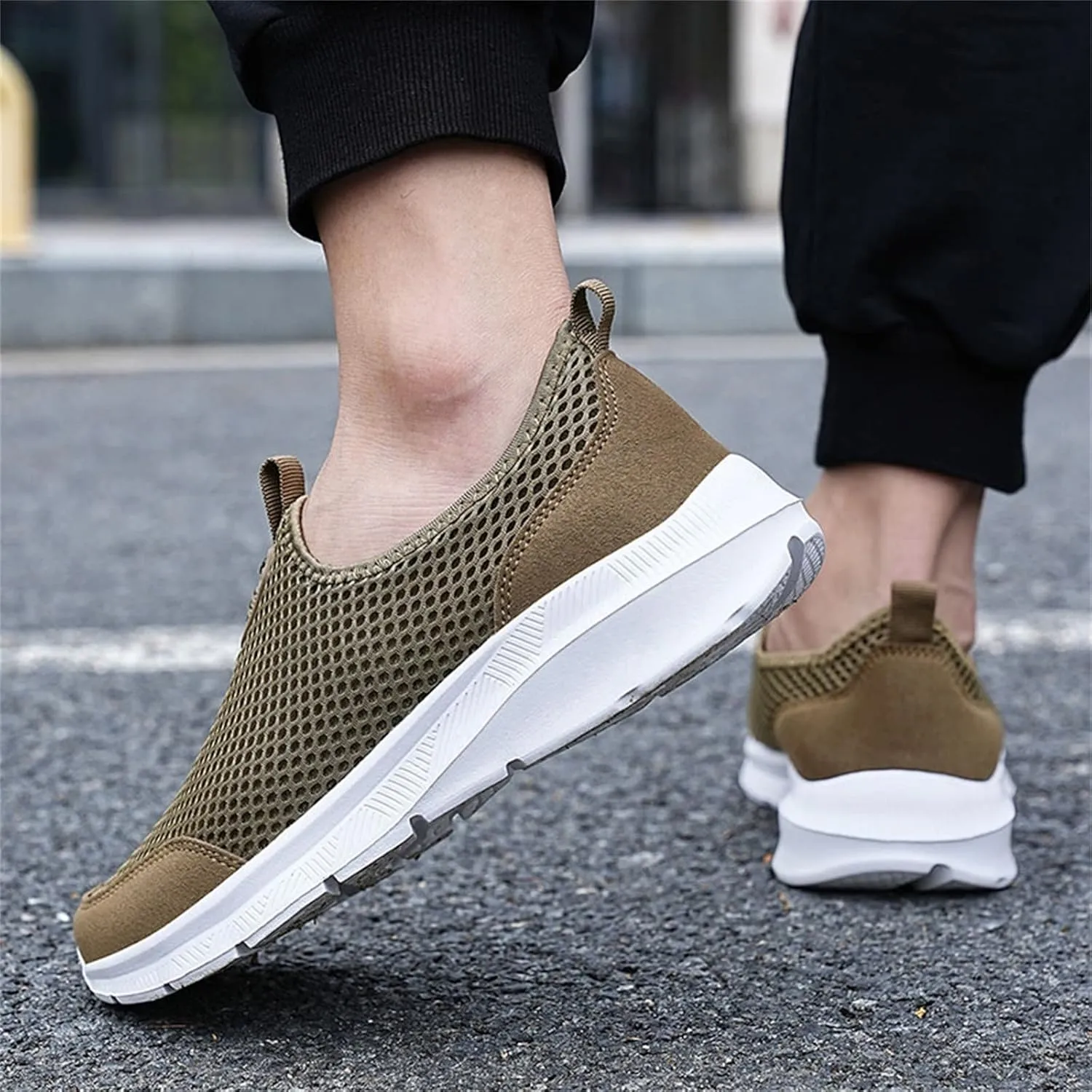 Women's Slip On Sneakers Casual Everyday Shoes Non Slip Work Shoes Women High Top Men's Casual Dress Shoes Chunky Sneakers Waterproof Tennis Shoe White Loafers