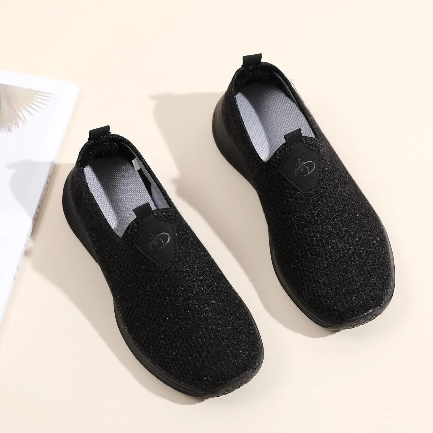 Women's Slip On Sneakers Casual Everyday Shoes Running Shoes for Men Wide Width Brown Casual Shoes White Sneakers Waterproof Tennis Shoe Cross Trainer Shoe