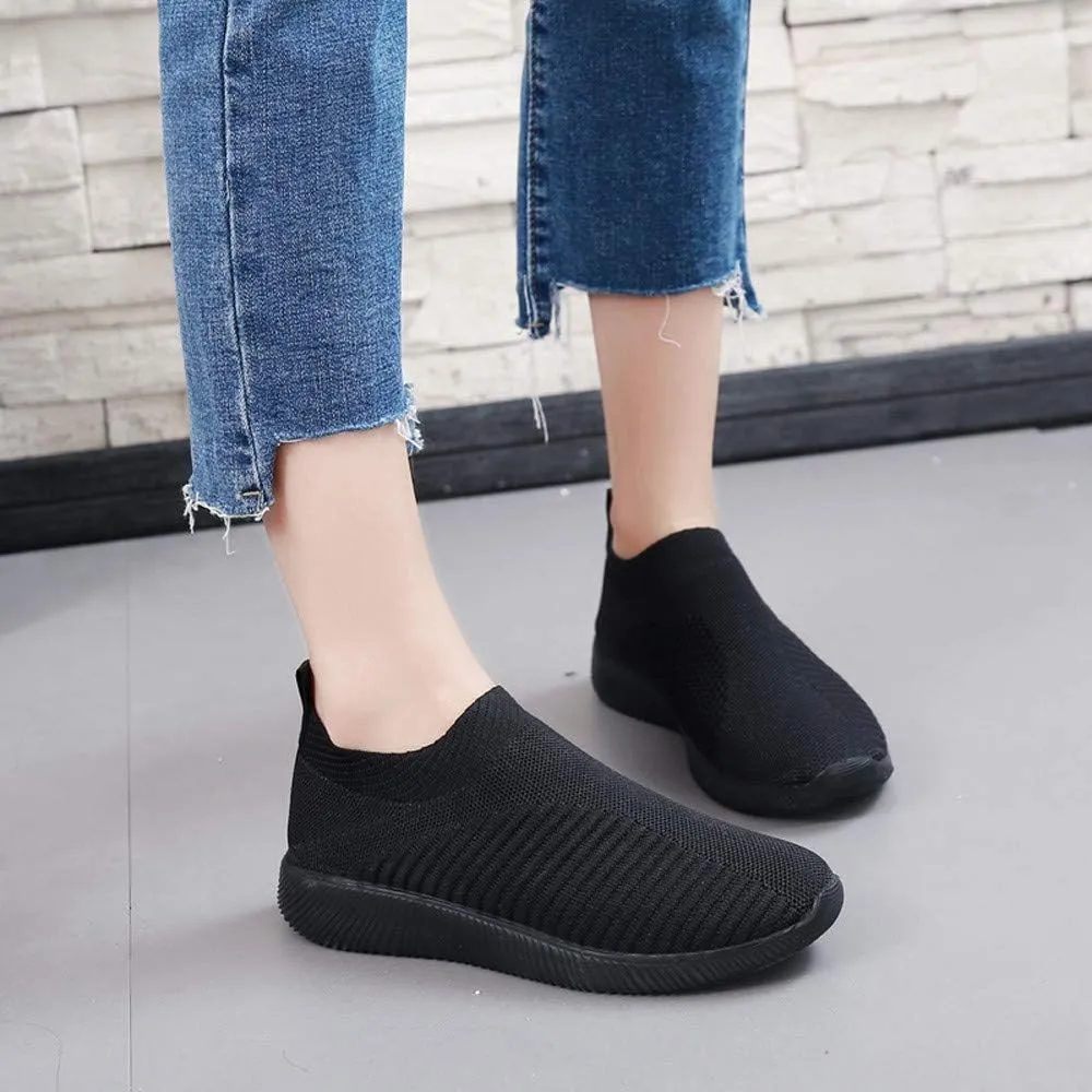 Women's Slip On Sneakers Casual Everyday Shoes Slip On Shoes Women Walking Black Casual Shoes Black Sneakers Black Tennis Shoe Loafers Dress Shoe