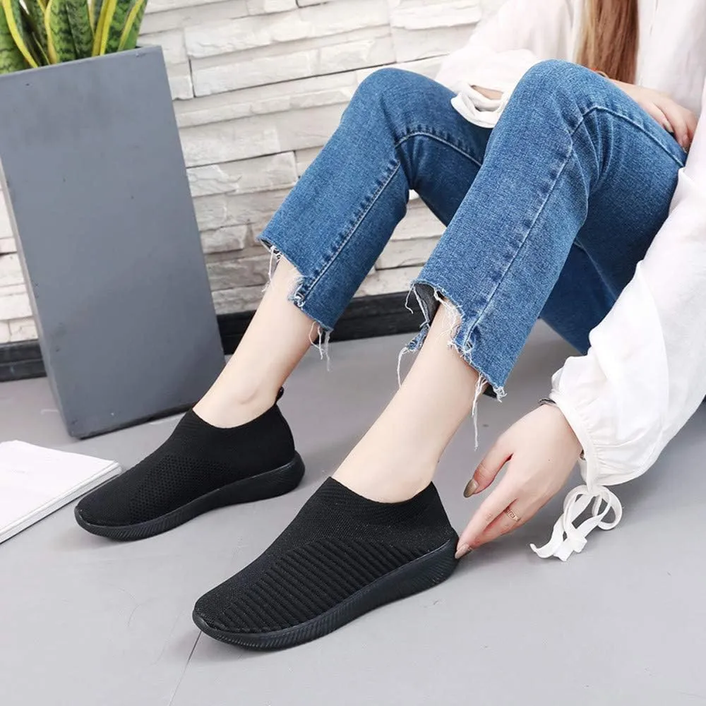 Women's Slip On Sneakers Casual Everyday Shoes Slip On Shoes Women Walking Black Casual Shoes Black Sneakers Black Tennis Shoe Loafers Dress Shoe