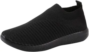 Women's Slip On Sneakers Casual Everyday Shoes Slip On Shoes Women Walking Black Casual Shoes Black Sneakers Black Tennis Shoe Loafers Dress Shoe