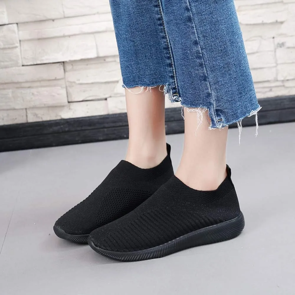 Women's Slip On Sneakers Casual Everyday Shoes Slip On Shoes Women Walking Black Casual Shoes Black Sneakers Black Tennis Shoe Loafers Dress Shoe