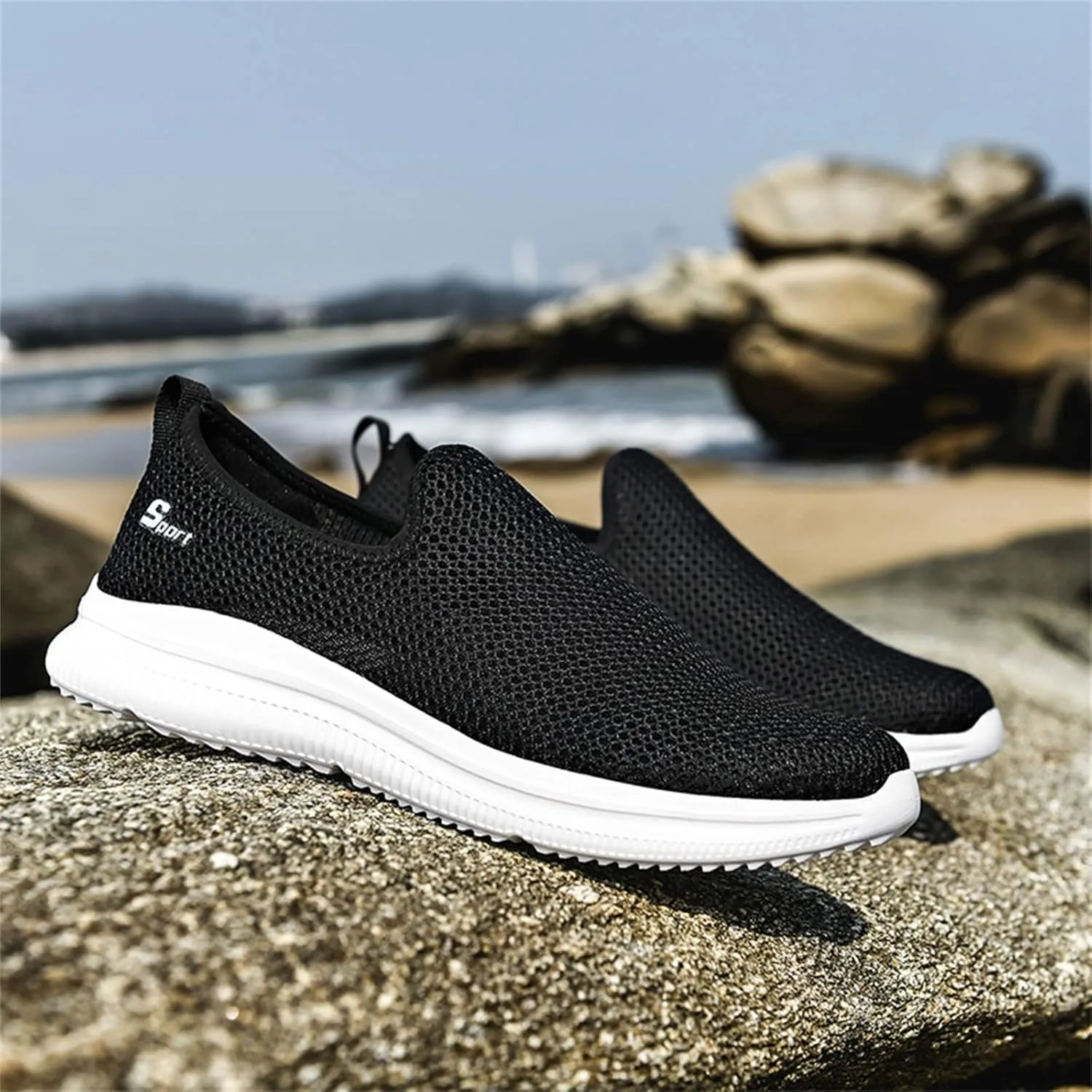Women's Slip on Walking Shoes Tennis Lightweight Gym Walking Shoes Women Lightweight Slip On Shoes Casual Brown Sneakers Platform Tennis Shoe Cross Trainer Shoe