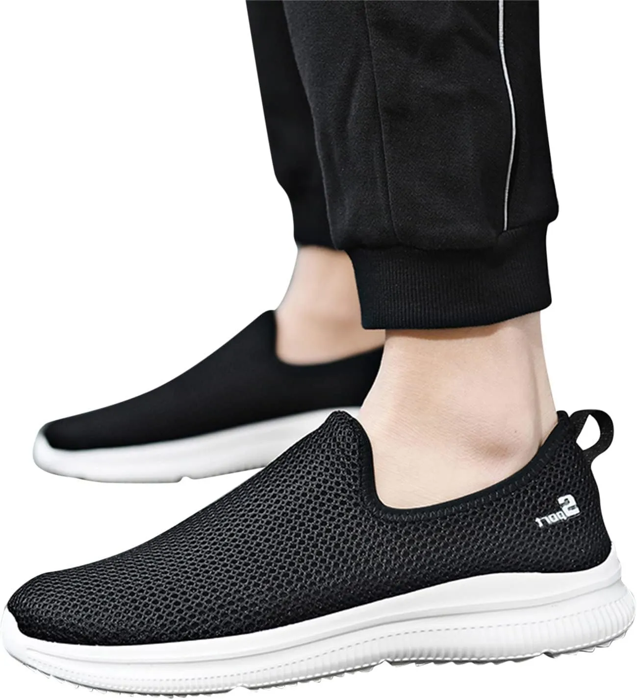 Women's Slip on Walking Shoes Tennis Lightweight Gym Walking Shoes Women Lightweight Slip On Shoes Casual Brown Sneakers Platform Tennis Shoe Cross Trainer Shoe