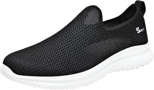Women's Slip on Walking Shoes Tennis Lightweight Gym Walking Shoes Women Lightweight Slip On Shoes Casual Brown Sneakers Platform Tennis Shoe Cross Trainer Shoe
