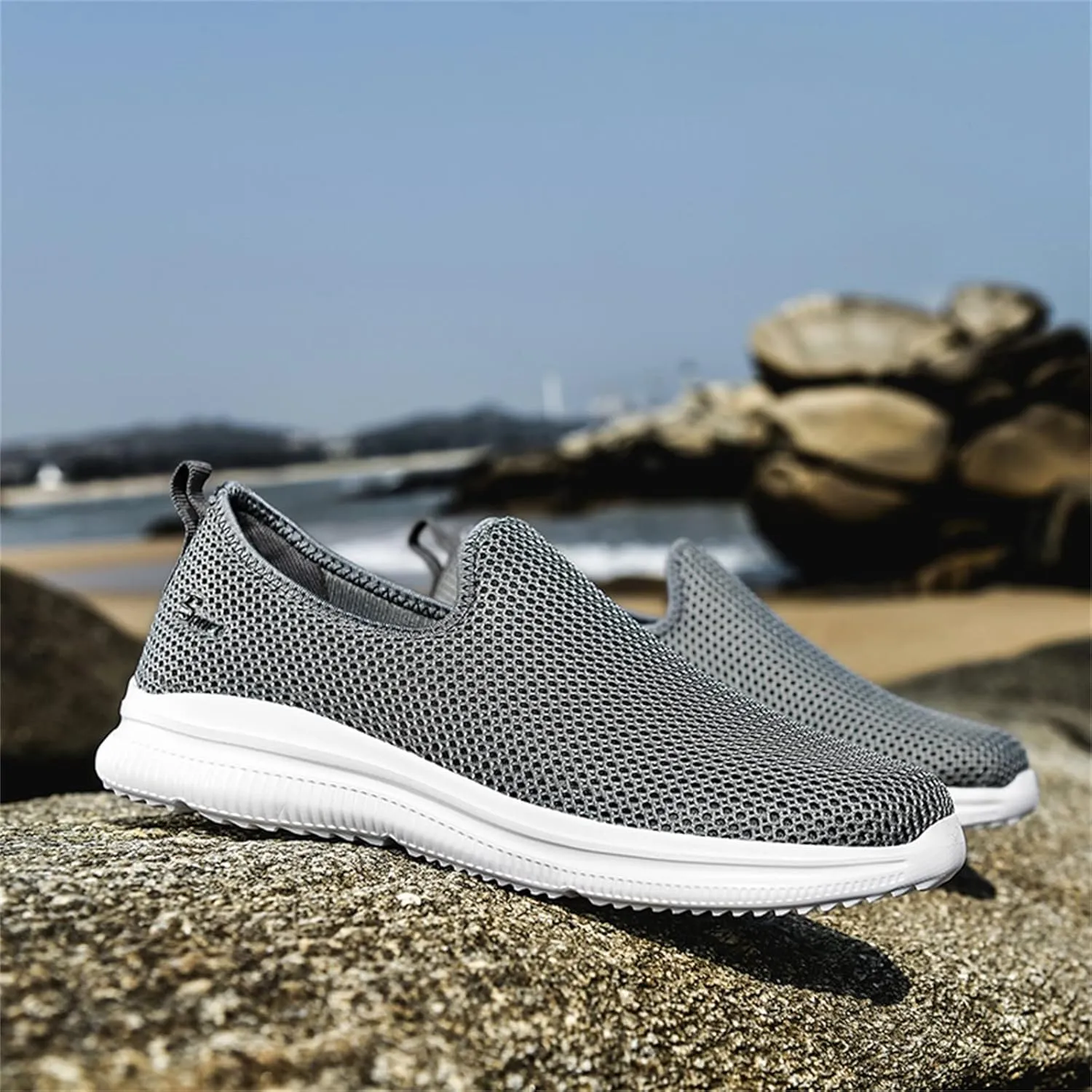 Women's Slip on Walking Shoes Tennis Lightweight Gym Walking Shoes Women Lightweight Slip On Shoes Casual Brown Sneakers Platform Tennis Shoe Cross Trainer Shoe