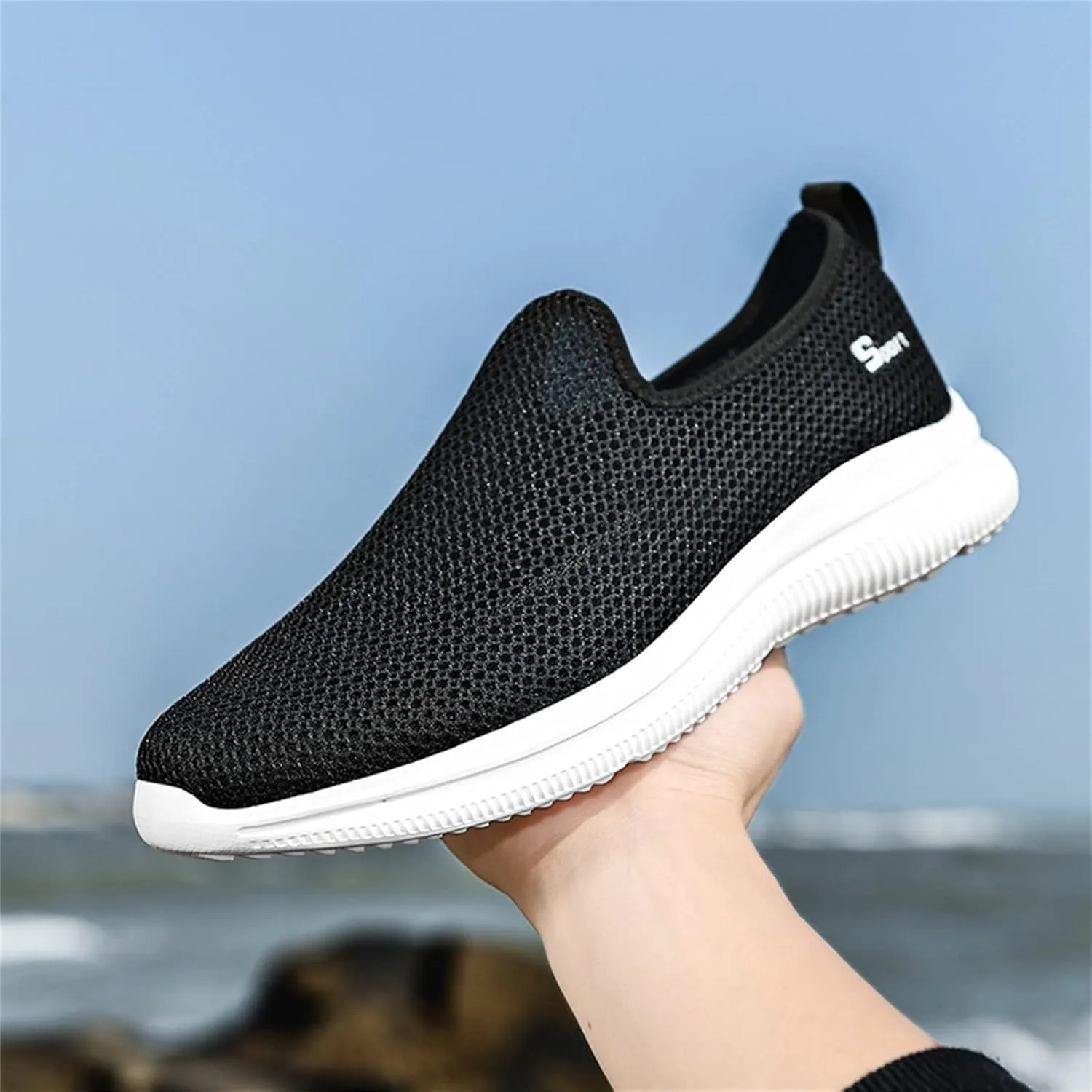 Women's Slip on Walking Shoes Tennis Lightweight Gym Walking Shoes Women Lightweight Slip On Shoes Casual Brown Sneakers Platform Tennis Shoe Cross Trainer Shoe