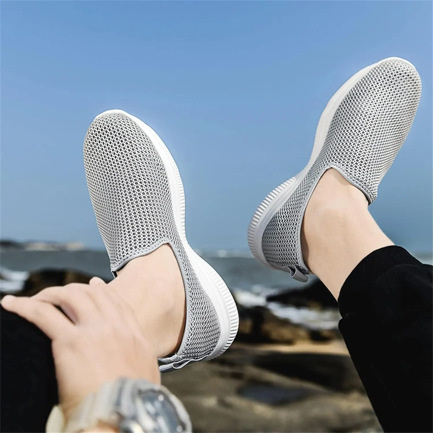 Women's Slip on Walking Shoes Tennis Lightweight Gym Walking Shoes Women Lightweight Slip On Shoes Casual Brown Sneakers Platform Tennis Shoe Cross Trainer Shoe