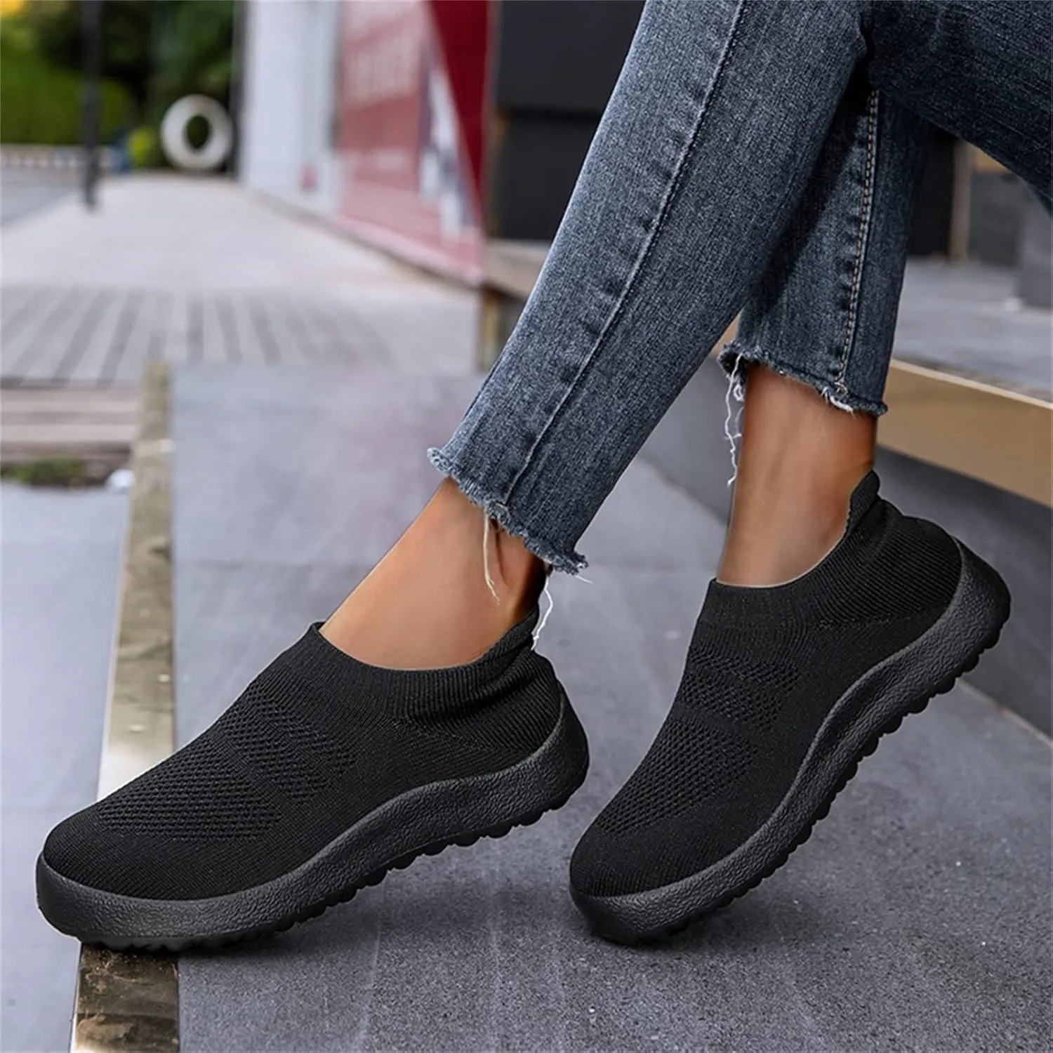 Women's Slip on Walking Shoes Tennis Lightweight Gym Walking Shoes Women Lightweight Slip On Shoes Casual Brown Sneakers Platform Tennis Shoe Cross Trainer Shoe