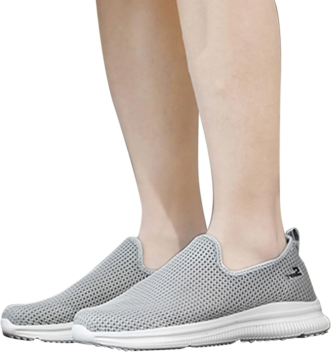 Women's Slip on Walking Shoes Tennis Lightweight Gym Walking Shoes Women Lightweight Slip On Shoes Casual Brown Sneakers Platform Tennis Shoe Cross Trainer Shoe