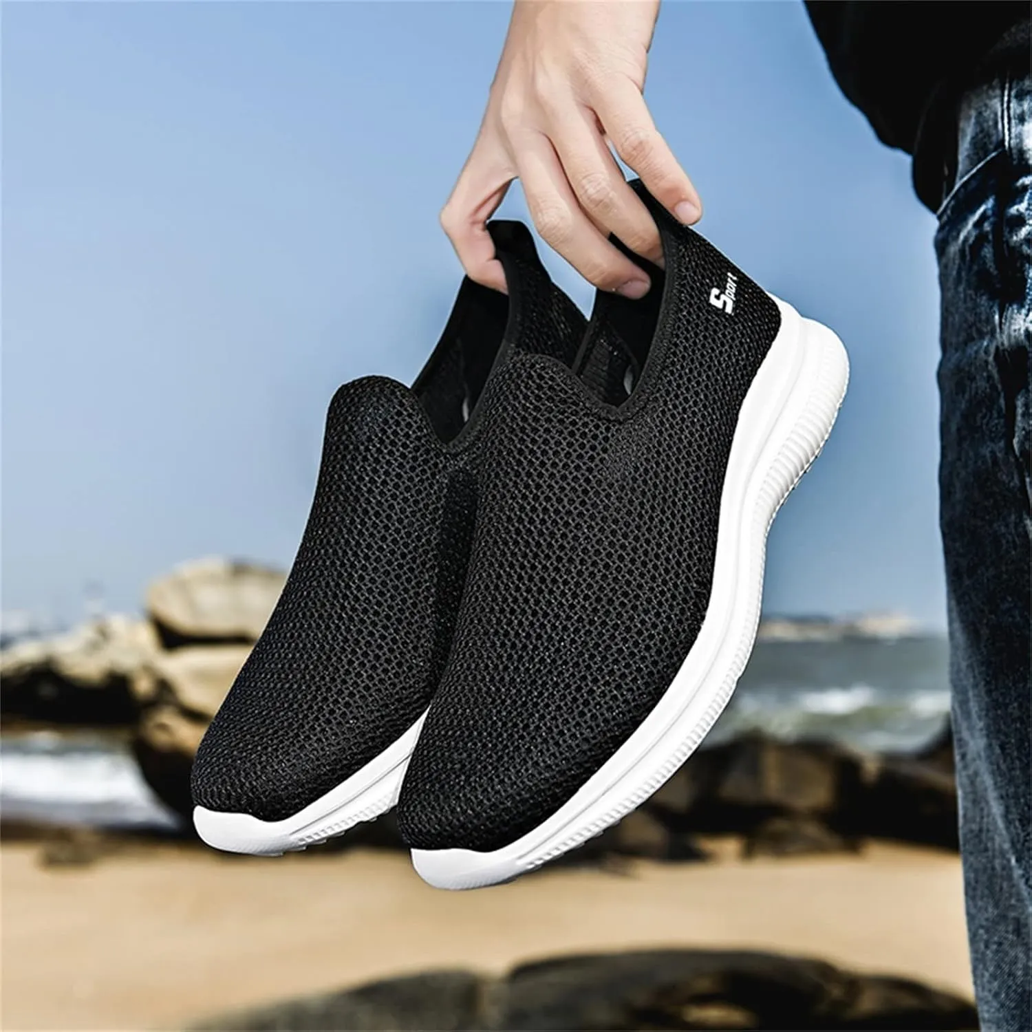 Women's Slip on Walking Shoes Tennis Lightweight Gym Walking Shoes Women Lightweight Slip On Shoes Casual Brown Sneakers Platform Tennis Shoe Cross Trainer Shoe