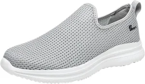 Women's Slip on Walking Shoes Tennis Lightweight Gym Walking Shoes Women Lightweight Slip On Shoes Casual Brown Sneakers Platform Tennis Shoe Cross Trainer Shoe