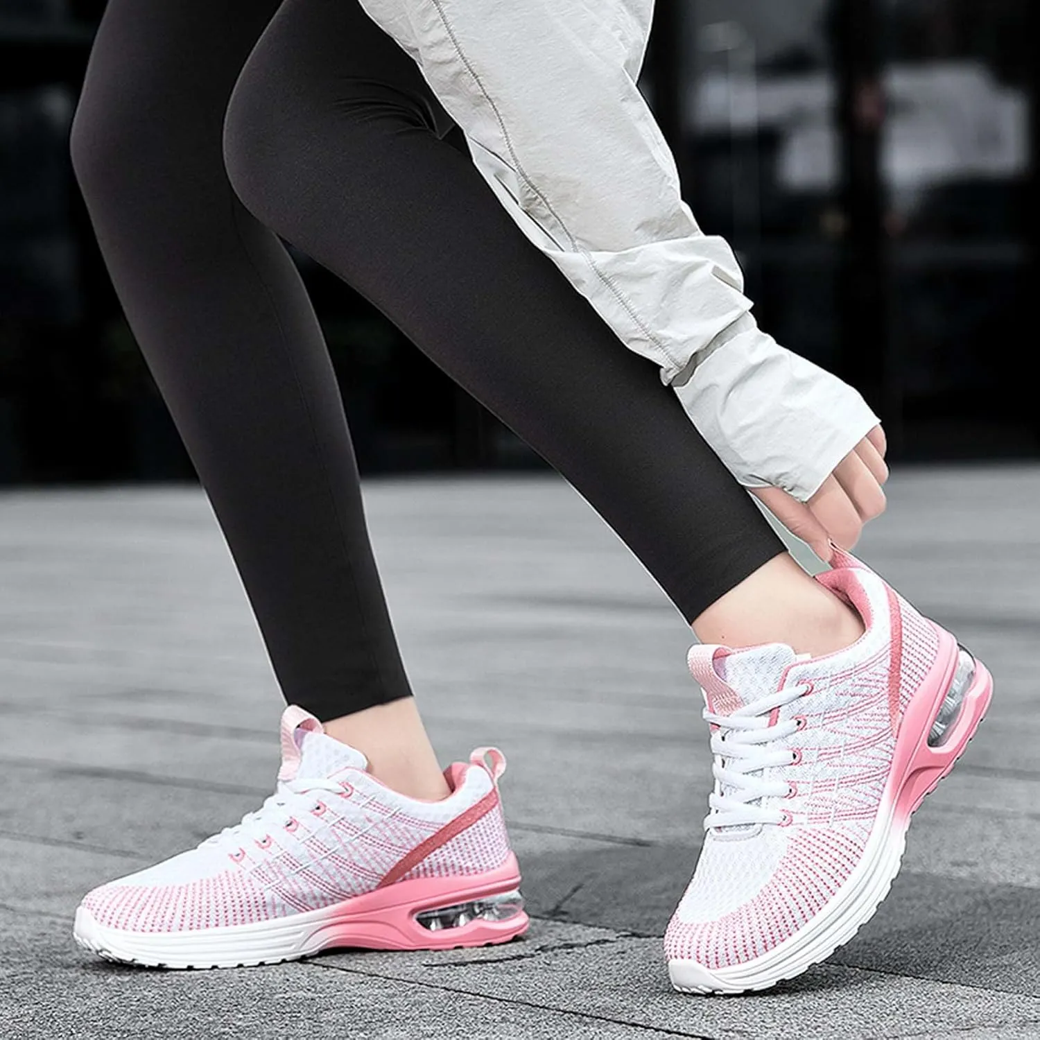 Women's Sneakers Air Cushion Running Shoes Women's Lightweight Arch Support Walking Shoes Lightweight Soft Sole Tennis Shoes Outdoor Fashion Walking Shoes