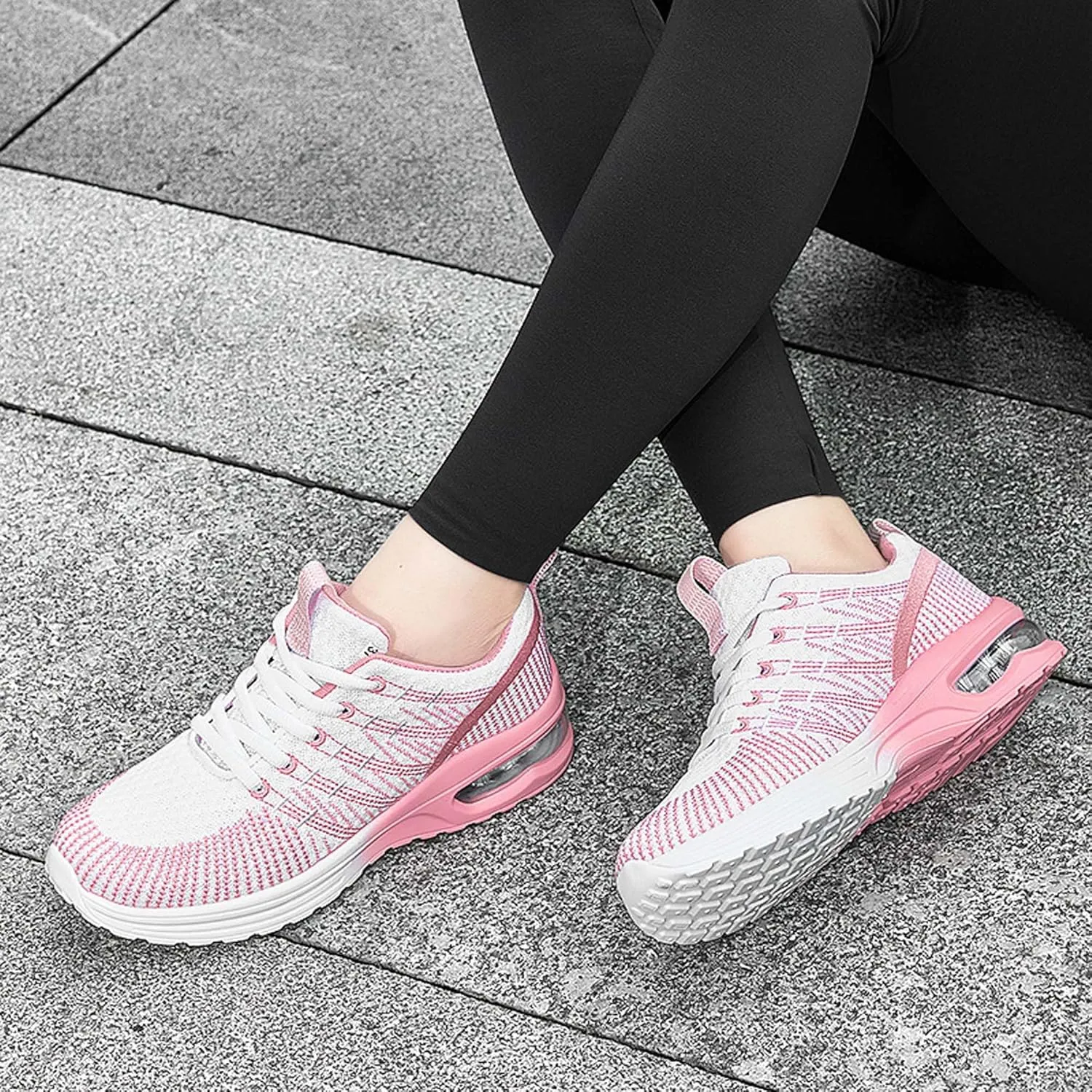 Women's Sneakers Air Cushion Running Shoes Women's Lightweight Arch Support Walking Shoes Lightweight Soft Sole Tennis Shoes Outdoor Fashion Walking Shoes