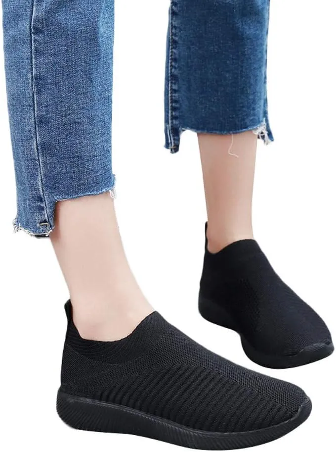 Womens Sneakers Black Sole Women's Wide Athletic Shoes Black Platform Slip On Sneakers for Women White Women Loafers Business Casual Sneakers Women's Everyday Arch Support Shoes