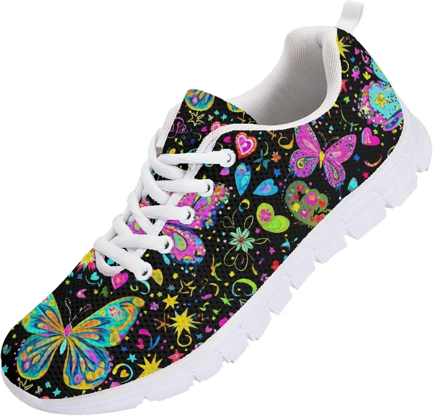 Womens Sports Shoes Trainer Running Causal Travel Sneaker Walking Low Heel Lace up Breathable Flexible Shoe
