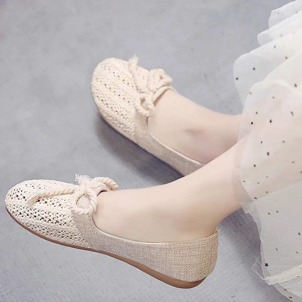 Womens Stretch Flats Casual Lightweight & Flexible All Season Shoes Square Toe Comfortable Office Work Shoes