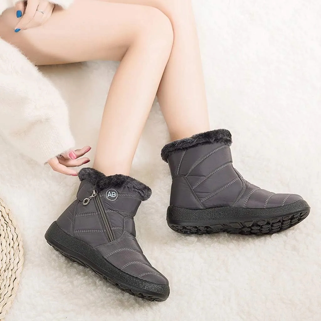 Womens Winter Boots Wide Width Short Boots Ladies Winter Women Snow Boots Winter Shoes with Hook Loop Womens Slip On Boot Waterproof House Shoes for Women Mens Booties Winter