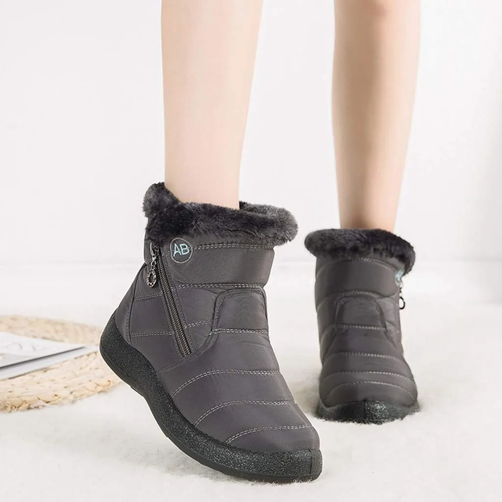 Womens Winter Boots Wide Width Short Boots Ladies Winter Women Snow Boots Winter Shoes with Hook Loop Womens Slip On Boot Waterproof House Shoes for Women Mens Booties Winter