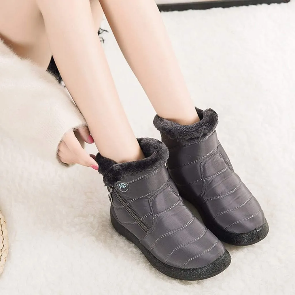 Womens Winter Boots Wide Width Short Boots Ladies Winter Women Snow Boots Winter Shoes with Hook Loop Womens Slip On Boot Waterproof House Shoes for Women Mens Booties Winter