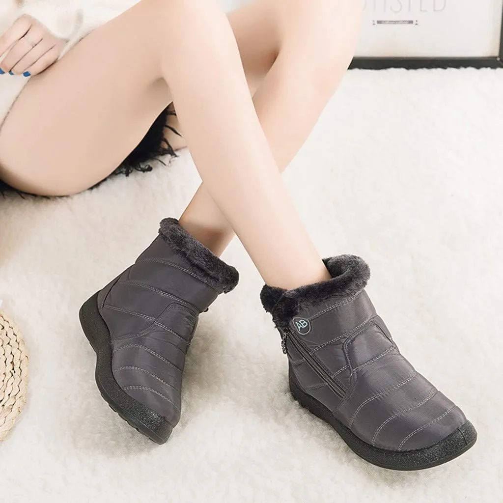 Womens Winter Boots Wide Width Short Boots Ladies Winter Women Snow Boots Winter Shoes with Hook Loop Womens Slip On Boot Waterproof House Shoes for Women Mens Booties Winter
