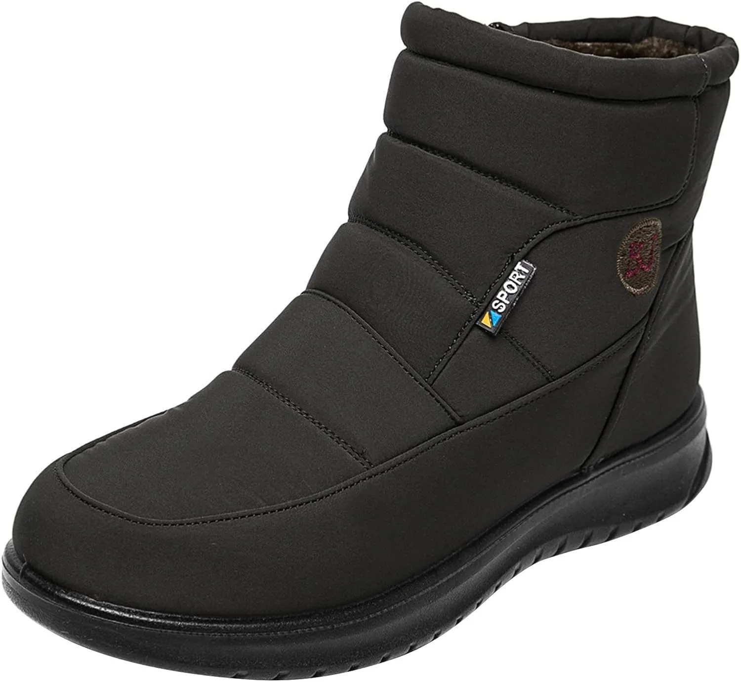 Womens Winter Boots with Zipper Waterproof Snow Shoe Womens Winter Snow Boots with Warm Fur Lining Winter Boot Women Slip On Womens Rain Boots Men's Winter Booties