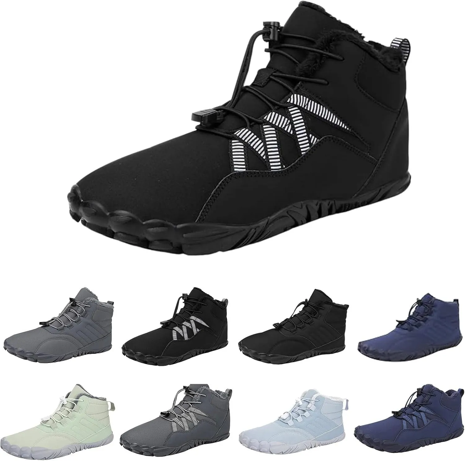 Work Boots for Men Soft Toe Hiking Sneakers Fur Lined Ankle Boot Women Workout Shoes Insulated Waterproof Outdoor Shoes Lightweight Anti Slip Hike Grounded Footwear