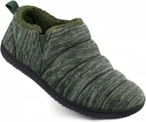 Zizor Men's Comfy Caterpillar Slippers Indoor Outdoor House Shoes, Warm Soft Knit Upper Fuzzy Fleece Lined Memory Foam Sole with Hard Bottom