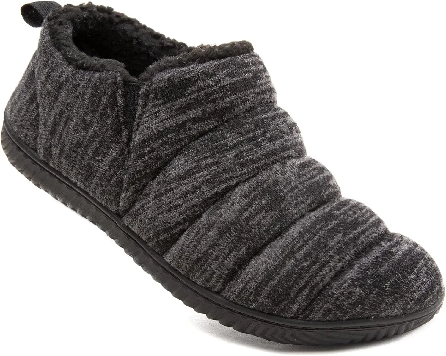 Zizor Men's Comfy Caterpillar Slippers Indoor Outdoor House Shoes, Warm Soft Knit Upper Fuzzy Fleece Lined Memory Foam Sole with Hard Bottom