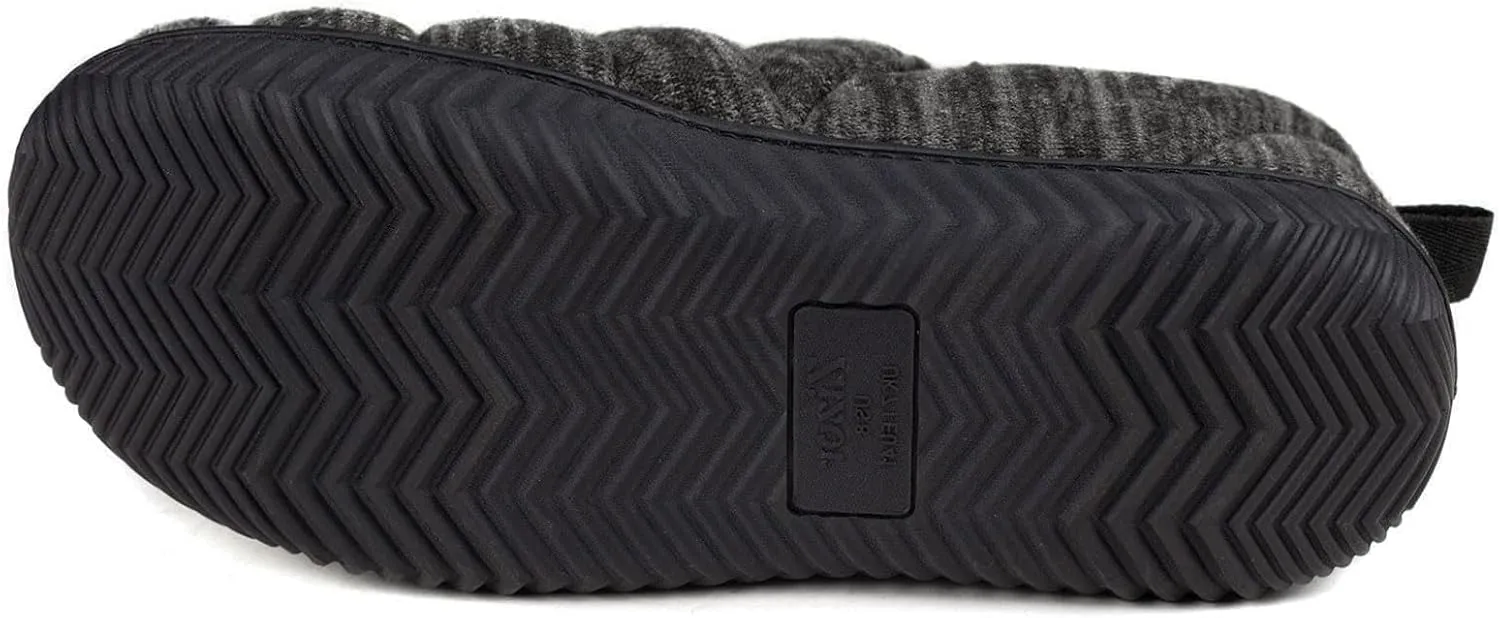 Zizor Men's Comfy Caterpillar Slippers Indoor Outdoor House Shoes, Warm Soft Knit Upper Fuzzy Fleece Lined Memory Foam Sole with Hard Bottom