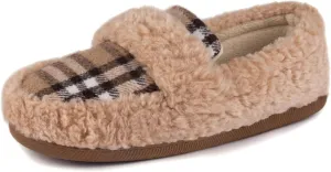 Zizor Women's Fuzzy Loafer Slippers House Shoes with Memory Foam