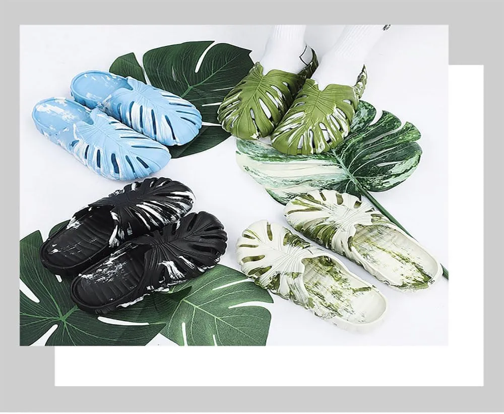 Zureto Monstera Slippers, New Adult Anti-slip Monstera Slippers, Unisex Indoor And Outdoor