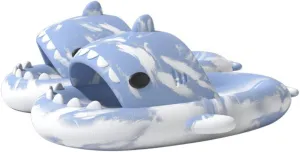 Zureto Original Shark Slides Upgraded, Cloudy Shark Slides Anti-Slip House Slippers Beach Shoes