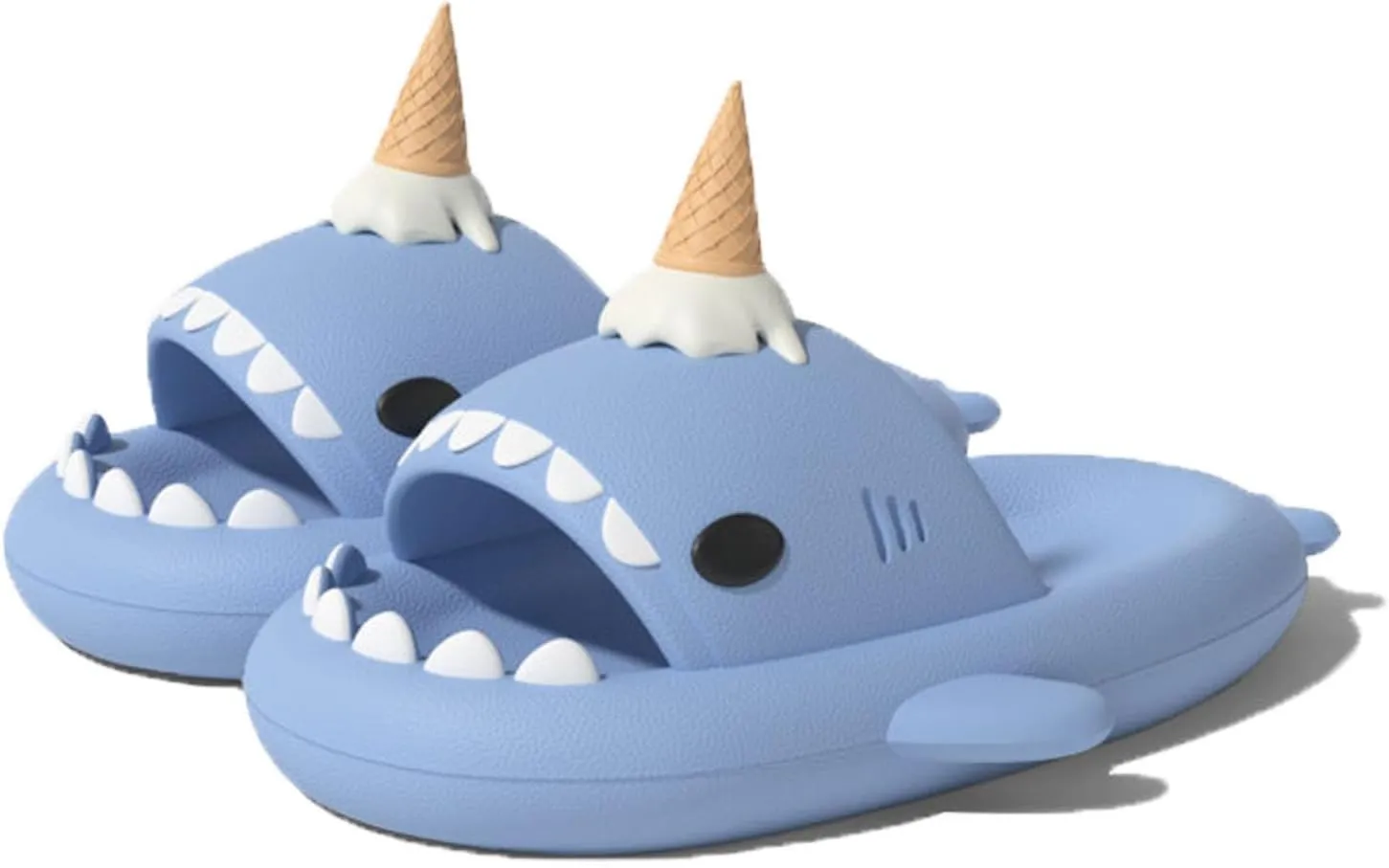 Zureto Original Shark Slides Upgraded, Cloudy Shark Slides Anti-Slip House Slippers Beach Shoes