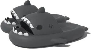 Zureto Shark Slides, Cute Cloudy Shark Slides, Thicken Anti-Slip Open Toe Casual Beach Shoes