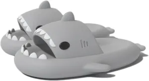 Zureto Shark Slides, Cute Cloudy Shark Slides, Thicken Anti-Slip Open Toe Casual Beach Shoes