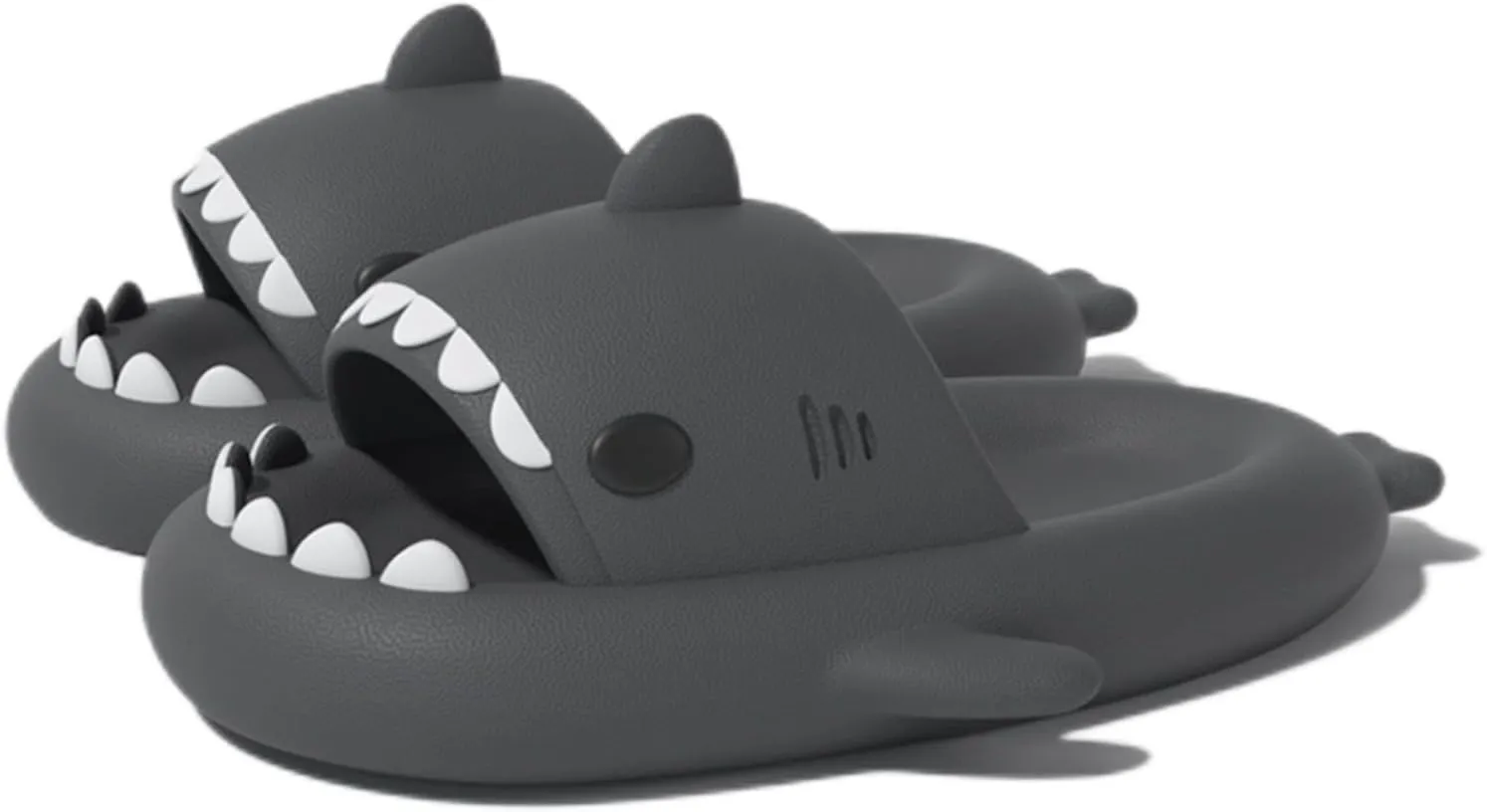 Zureto Shark Slides, Cute Cloudy Shark Slides, Thicken Anti-Slip Open Toe Casual Beach Shoes